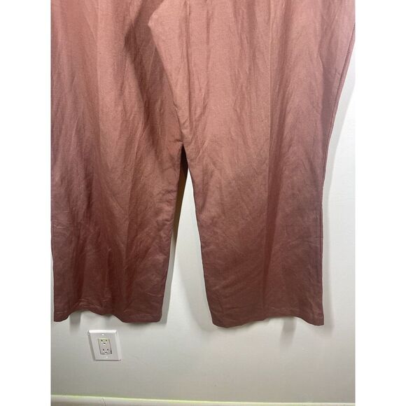 H by Halston Women's Linen Blend Pull-On Full Length Wide Leg Pants Size 24 P - Picture 5 of 11
